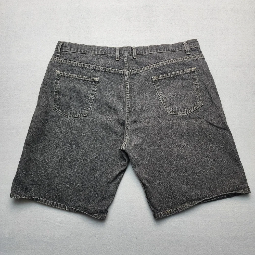 Faded Glory Original Fit Denim Shorts Men's Black Gray Size 46 Casual Jean Short